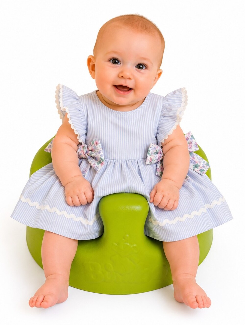 MINIFITS | Blue Stripe Bow Dress 💙🌸
